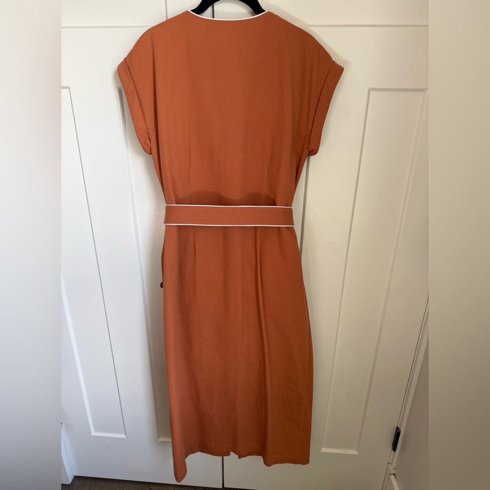 Anthropologie Mare Mare utility cap sleeve midi shirt dress, size S. Like new. - Picture 7 of 9